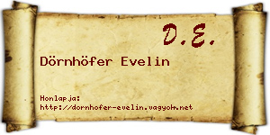 Dörnhöfer Evelin névjegykártya