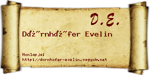 Dörnhöfer Evelin névjegykártya